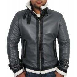 Laverapelle Men's Genuine Lambskin Leather Jacket (Shearling Jacket) - 1701031