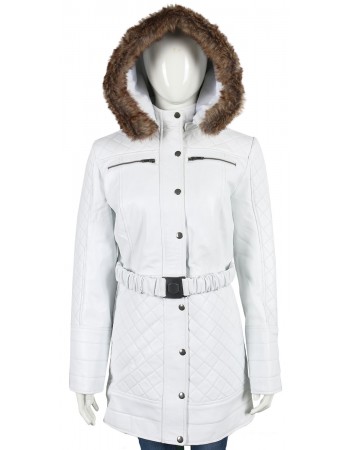 Laverapelle Women's Genuine Lambskin Leather Coat (Parka Coat) - 1722039