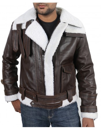 Laverapelle Men's Genuine Lambskin Leather Jacket (Shearling Jacket) - 1701068