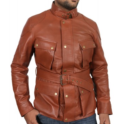 Laverapelle Men's Genuine Lambskin Leather Jacket (Field Jacket) - 1801007