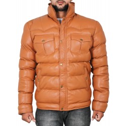 Laverapelle Men's Genuine Lambskin Leather Jacket (Puff Jacket) - 1801017