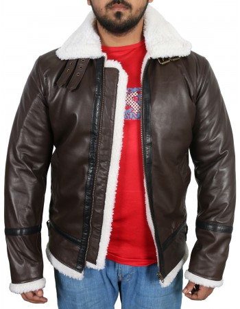 Laverapelle Men's Genuine Lambskin Leather Jacket (Aviator Jacket) - 1801021