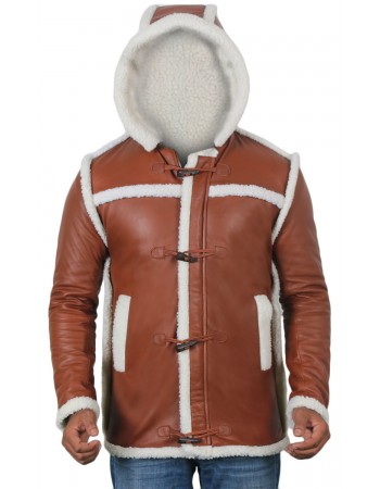 Laverapelle Men's Genuine Lambskin Leather Jacket (Hooded) - 1801023