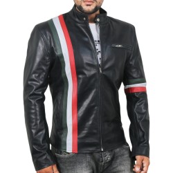 Laverapelle Men's Genuine Lambskin Leather Jacket (Racer Jacket) - 1801029