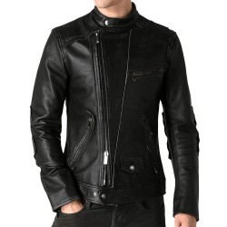 Laverapelle Men's Genuine Lambskin Leather Jacket (Racer Jacket) - 1801030