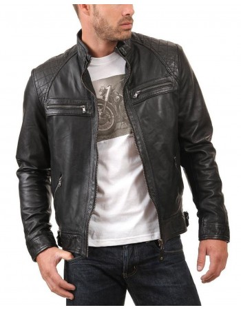 Laverapelle Men's Genuine Lambskin Leather Jacket (Fencing Jacket) - 1801041