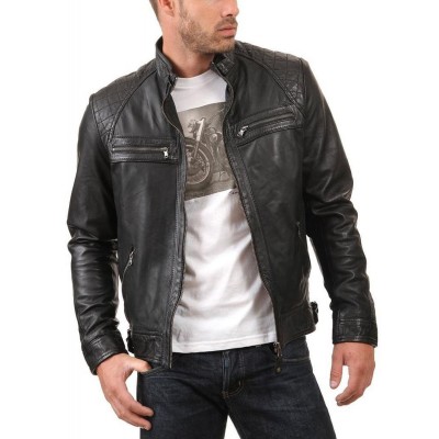 Laverapelle Men's Genuine Lambskin Leather Jacket (Fencing Jacket) - 1801041