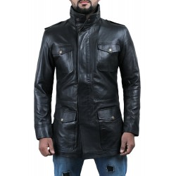 Laverapelle Men's Genuine Lambskin Leather Coat (Long Coat) - 1802001