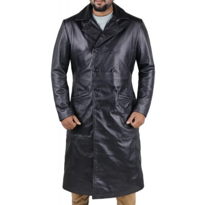 Laverapelle Men's Genuine Lambskin Leather Coat (Over Coat) - 1802002
