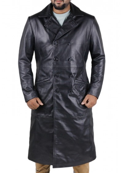 Laverapelle Men's Genuine Lambskin Leather Coat (Over Coat) - 1802002