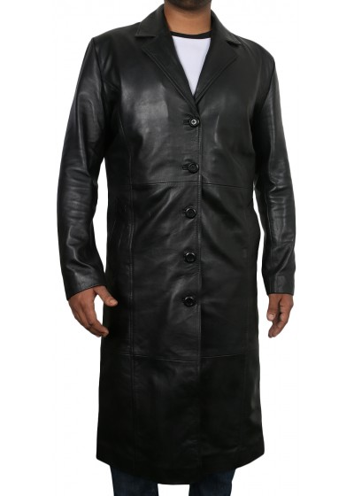 Laverapelle Men's Genuine Lambskin Leather Coat (Over Coat) - 1802008