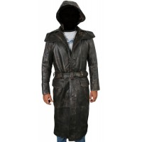 Laverapelle Men's Genuine Cow Ruboff Leather Coat (Trench Coat) - 1802009
