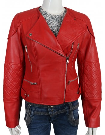 Laverapelle Women's Genuine Lambskin Leather Jacket (Double Rider Jacket) - 1821001