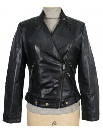 Laverapelle Women's Genuine Lambskin Leather Jacket (Double Rider Jacket) - 1821004
