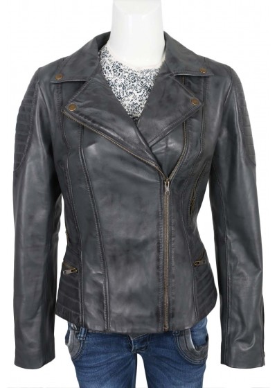Laverapelle Women's Genuine Lambskin Leather Jacket (Double Rider Jacket) - 1821009