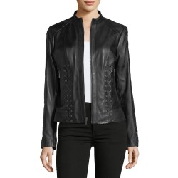 Laverapelle Women's Genuine Lambskin Leather Jacket (Racer Jacket) - 1821025
