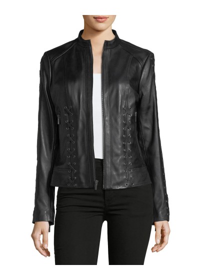 Laverapelle Women's Genuine Lambskin Leather Jacket (Racer Jacket) - 1821025