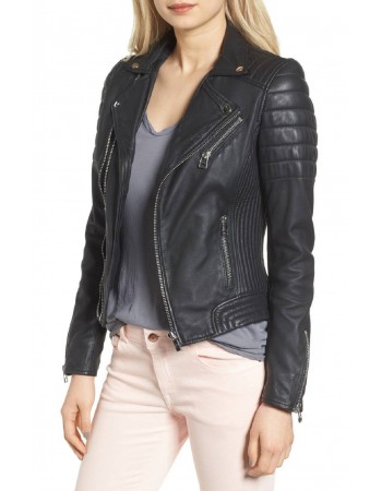 Laverapelle Women's Genuine Lambskin Leather Jacket (Double Rider Jacket) - 1821037
