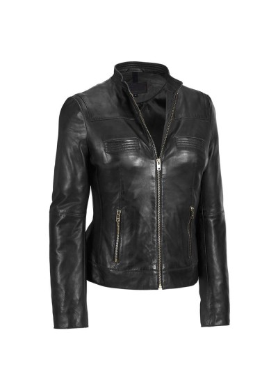 Laverapelle Women's Genuine Lambskin Leather Jacket (Racer Jacket) - 1821039