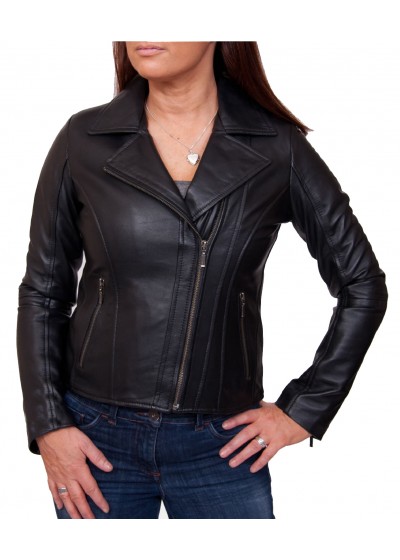 Laverapelle Women's Genuine Lambskin Leather Jacket (Double Rider Jacket) - 1821045