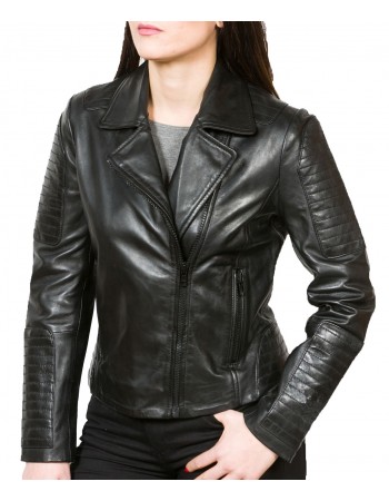 Laverapelle Women's Genuine Lambskin Leather Jacket (Double Rider Jacket) - 1821048
