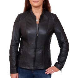 Laverapelle Women's Genuine Lambskin Leather Jacket (Racer Jacket) - 1821050