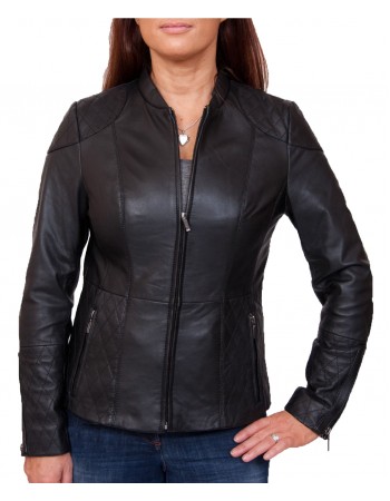 Laverapelle Women's Genuine Lambskin Leather Jacket (Racer Jacket) - 1821050