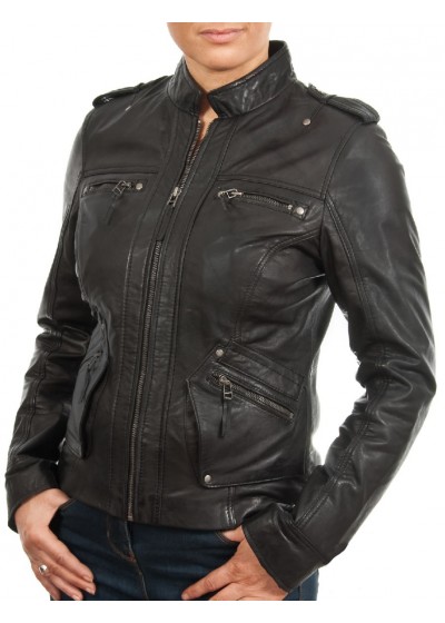 Laverapelle Women's Genuine Lambskin Leather Jacket (Regal Jacket) - 1821084