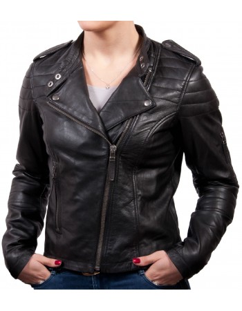 Laverapelle Women's Genuine Lambskin Leather Jacket (Double Rider Jacket) - 1821087