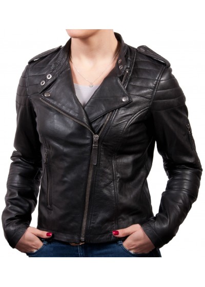 Laverapelle Women's Genuine Lambskin Leather Jacket (Double Rider Jacket) - 1821087