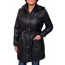 Laverapelle Women's Genuine Lambskin Leather Coat (Long Coat) - 1822005