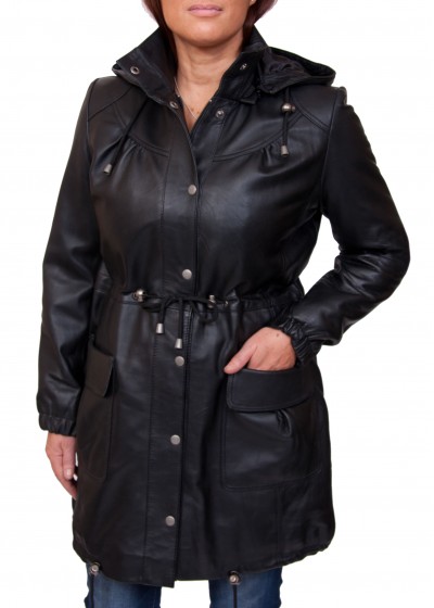 Laverapelle Women's Genuine Lambskin Leather Coat (Long Coat) - 1822005