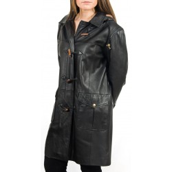 Laverapelle Women's Genuine Lambskin Leather Coat (Long Coat) - 1822008