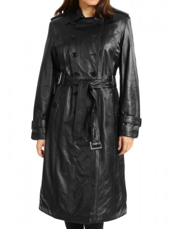 Laverapelle Women's Genuine Lambskin Leather Coat (Trench Coat) - 1822012 Laverapelle Women's Genuine Lambskin Leather Coat (Trench Coat) - 1822012