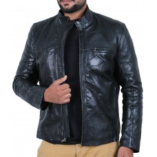 Laverapelle Men's Genuine Lambskin Leather Jacket (Patchwork) - 1901135