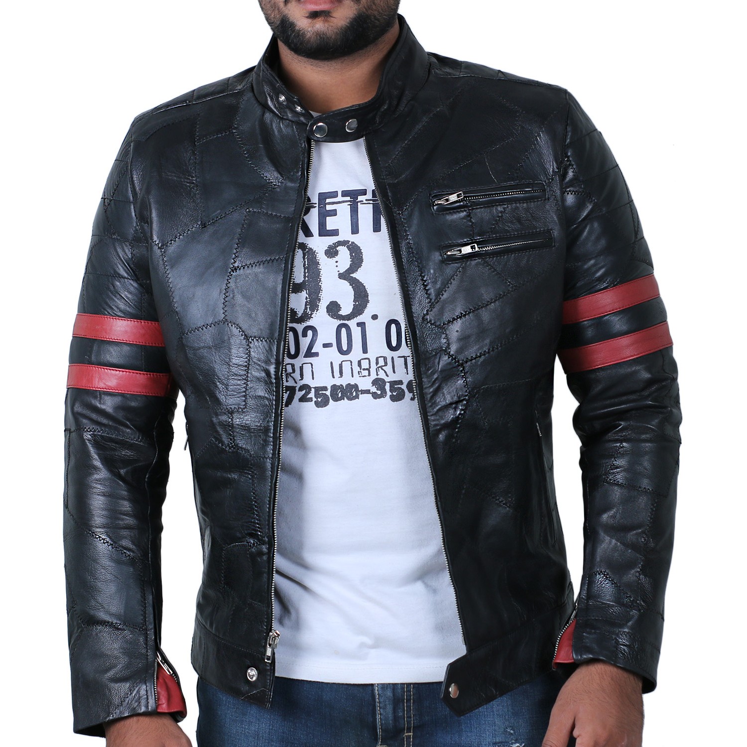 1501833 Black, Laverapelle Mens Genuine Lambskin Leather Jacket
