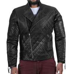 Laverapelle Men's Genuine Lambskin Leather Jacket (Quilted Jacket) - 2001001