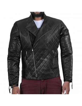 Laverapelle Men's Genuine Lambskin Leather Jacket (Quilted Jacket) - 2001001