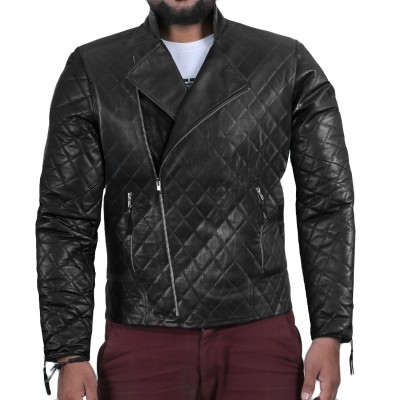 Laverapelle Men's Genuine Lambskin Leather Jacket (Quilted Jacket) - 2001001