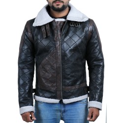 Laverapelle Men's Genuine Lambskin Leather Jacket (Black, Patchwork) - 2001022
