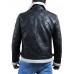Laverapelle Men's Genuine Lambskin Leather Jacket (Black, Patchwork) - 2001023