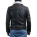 Laverapelle Men's Genuine Lambskin Leather Jacket (Black, Patchwork) - 2001024