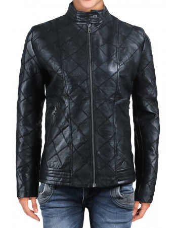 Laverapelle Women's Genuine Lambskin Leather Jacket (Patchwork) - 2021667