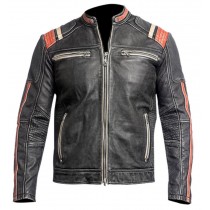 Laverapelle Men's Genuine Lambskin Leather Jacket (Black, Racer Jacket) - 2401004