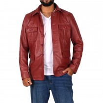 Laverapelle Men's Genuine Lambskin Leather Coat (Black, Officer Coat) - 2402002