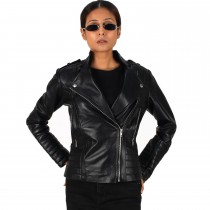 Laverapelle Women's Genuine Lambskin Double Rider Leather Jacket