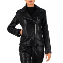 Laverapelle Women's Genuine Lambskin Textured Motorcycle Leather Jacket