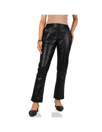 Ankle Cut Leather Pants