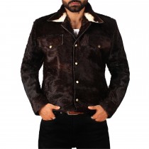 Laverapelle Men’s Maverick Cowhide Brown Fur Leather Jacket (Blazer Jacket) - 2501001
