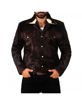 Laverapelle Men’s Maverick Cowhide Brown Fur Leather Jacket (Blazer Jacket) - 2501001 Laverapelle Men’s Maverick Cowhide Brown Fur Leather Jacket (Blazer Jacket) - 2501001